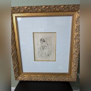 Framed Pierre Auguste Renoir Original Etching
